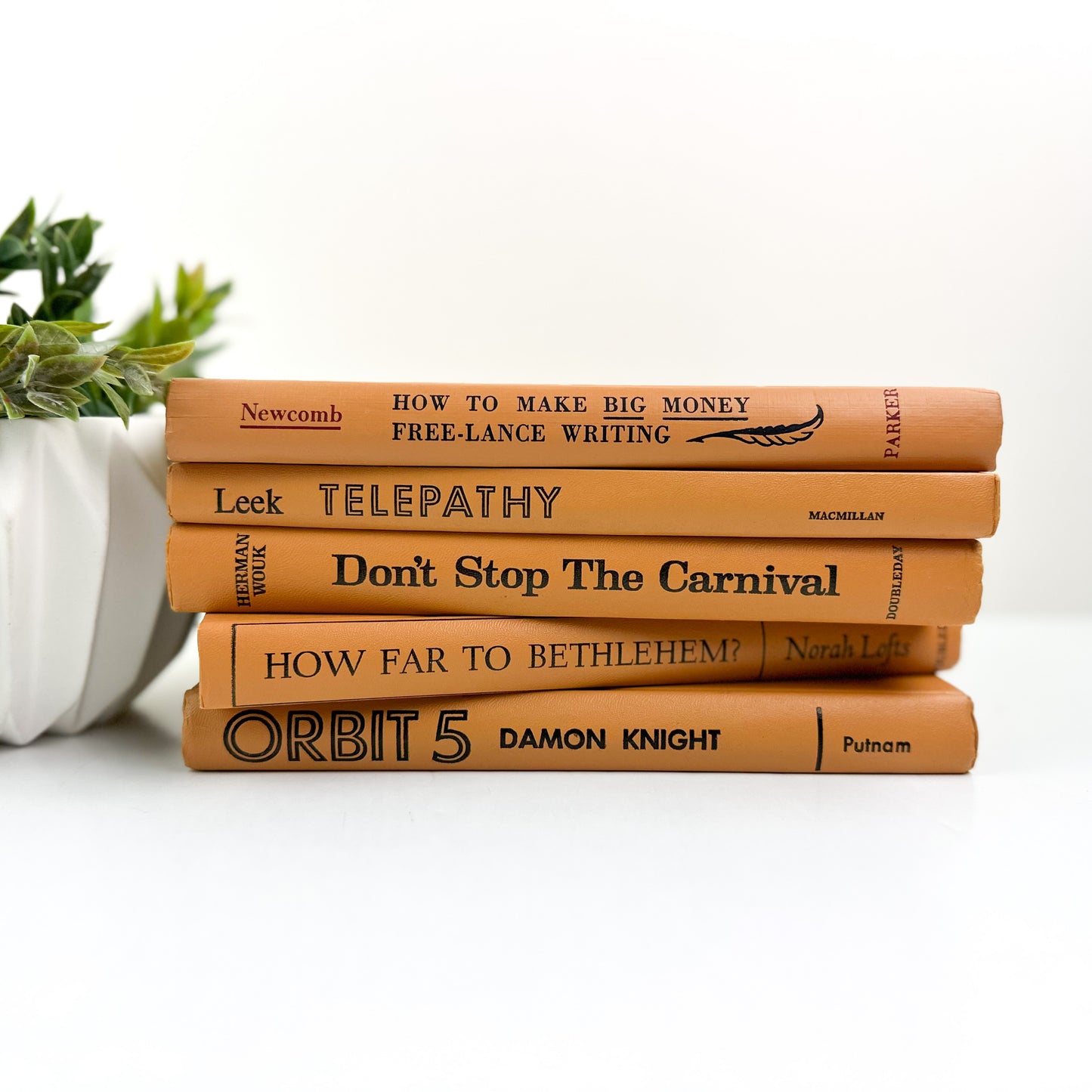 Orange Books for Home Decor