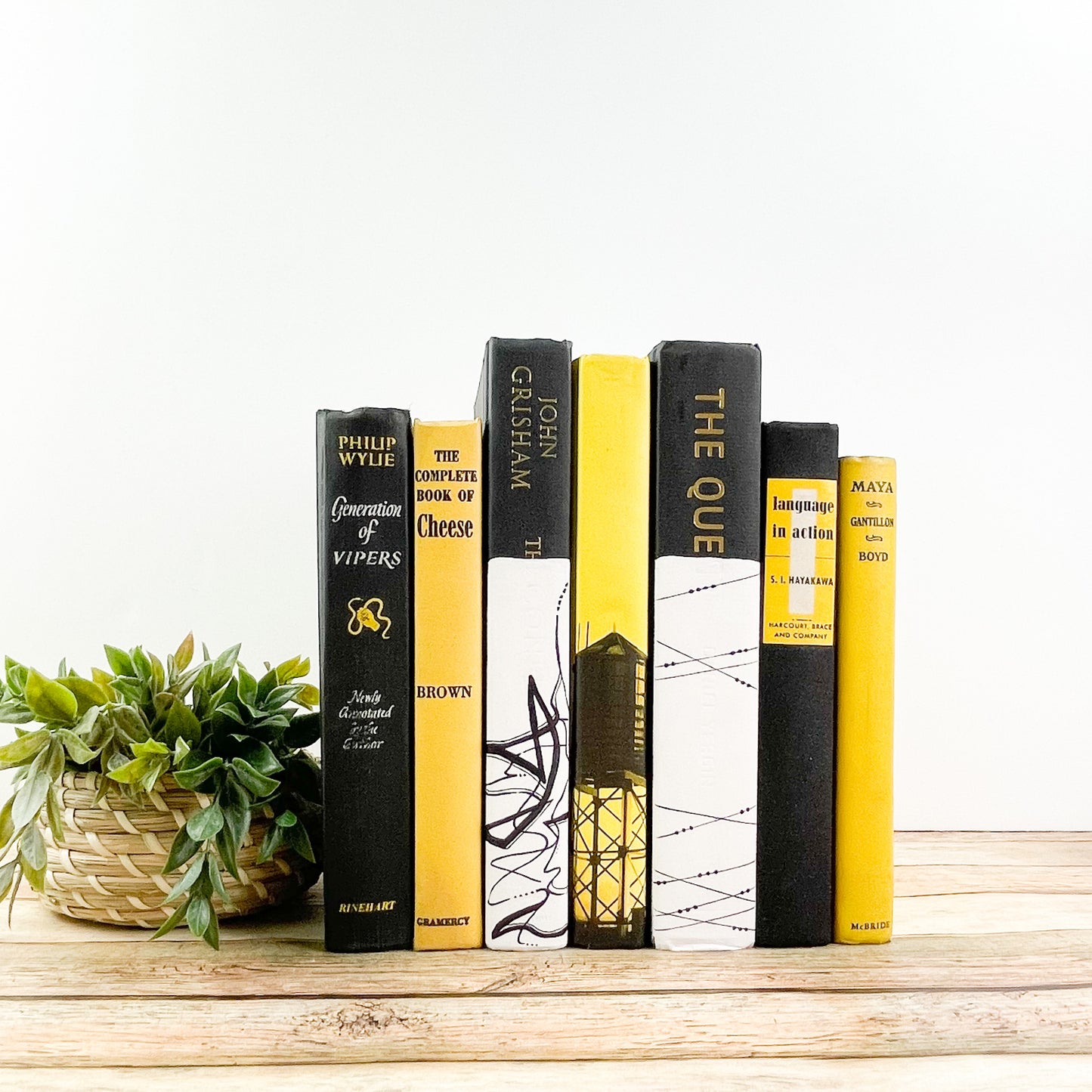 Yellow and Black Decorative Books