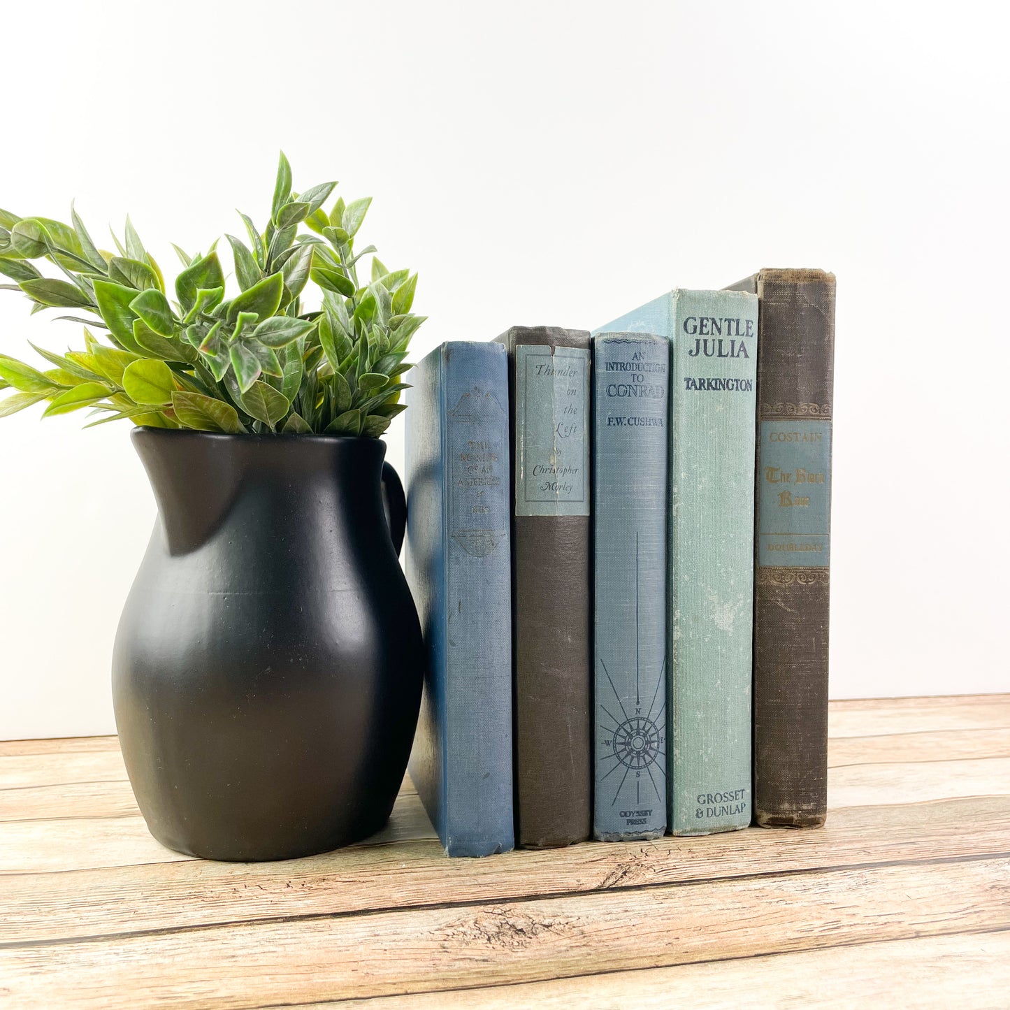 Blue and Black Books for Home Decor