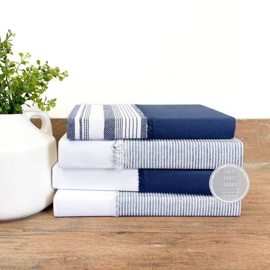 Blue and White Decorative Book Set