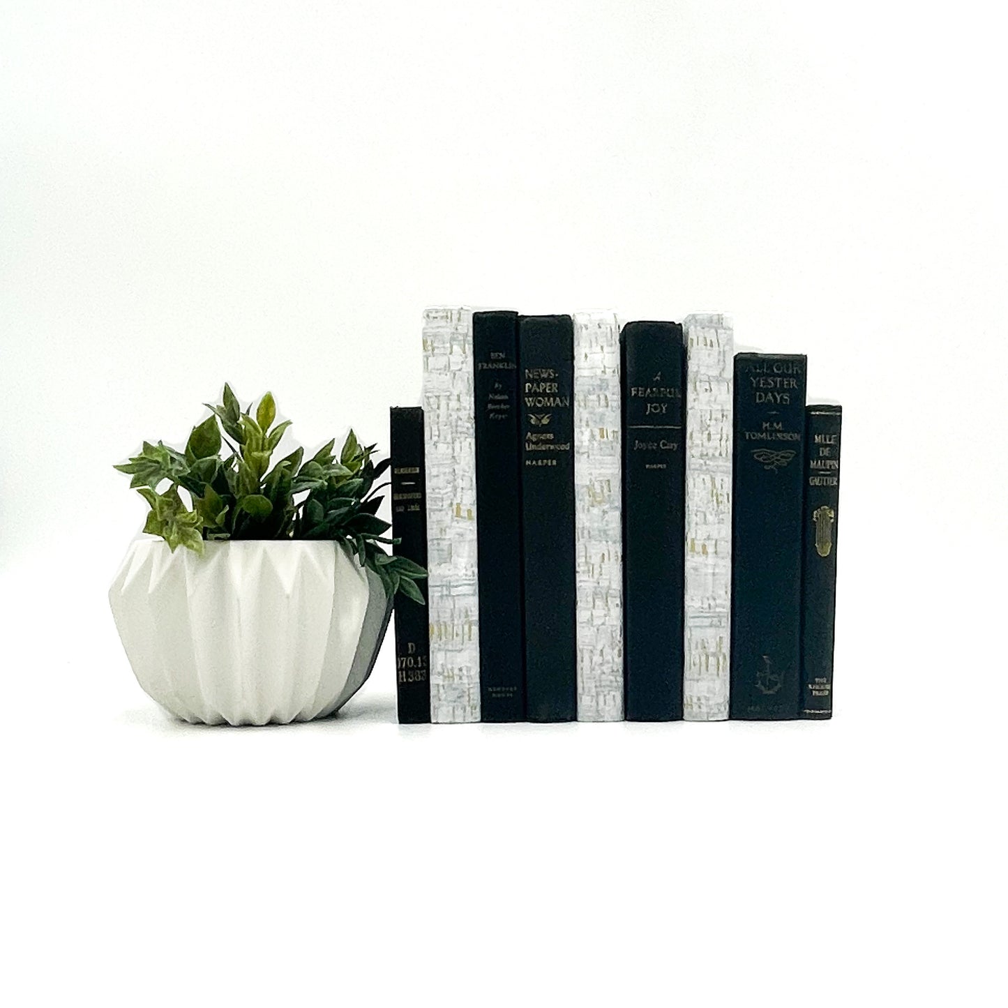 Black and Gray Bookshelf Decor