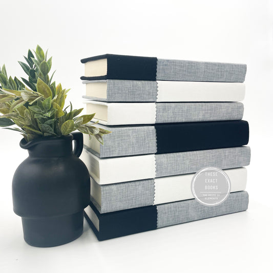 Classic Black, White and Gray Mantle Decor