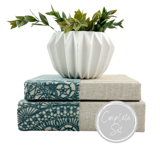 Fabric Covered Books for Home Decor