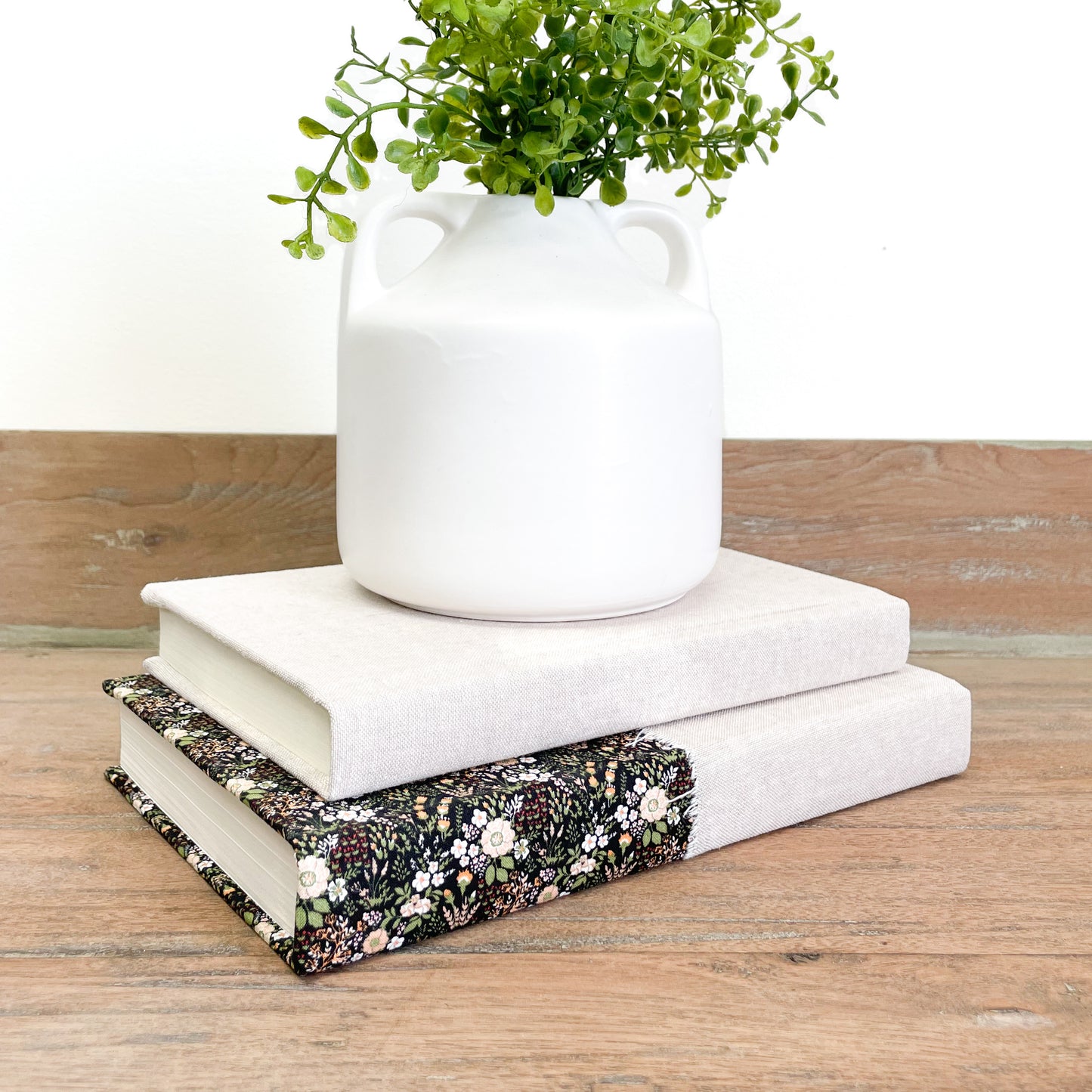 Brown Floral Decorative Books