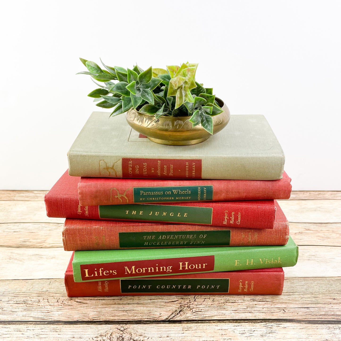 Red and Green Decorative Books