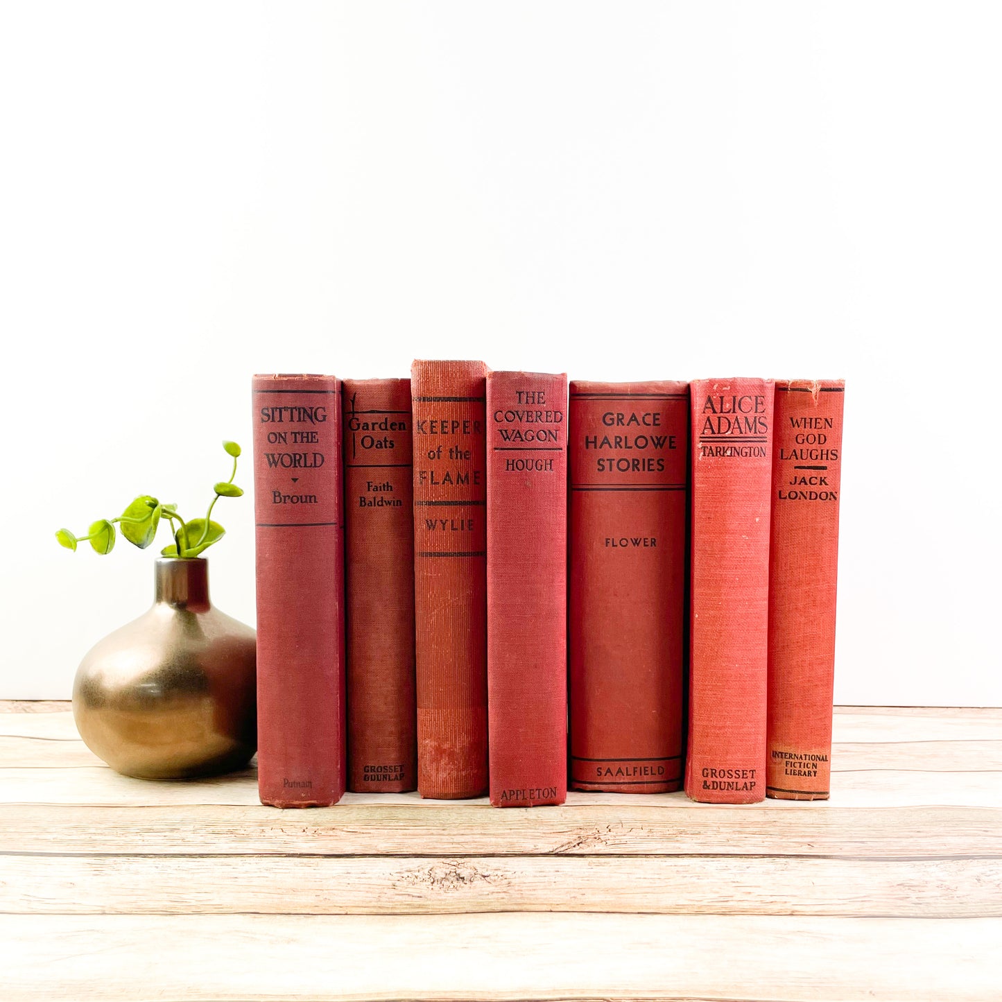 Red Vintage Decorative Books