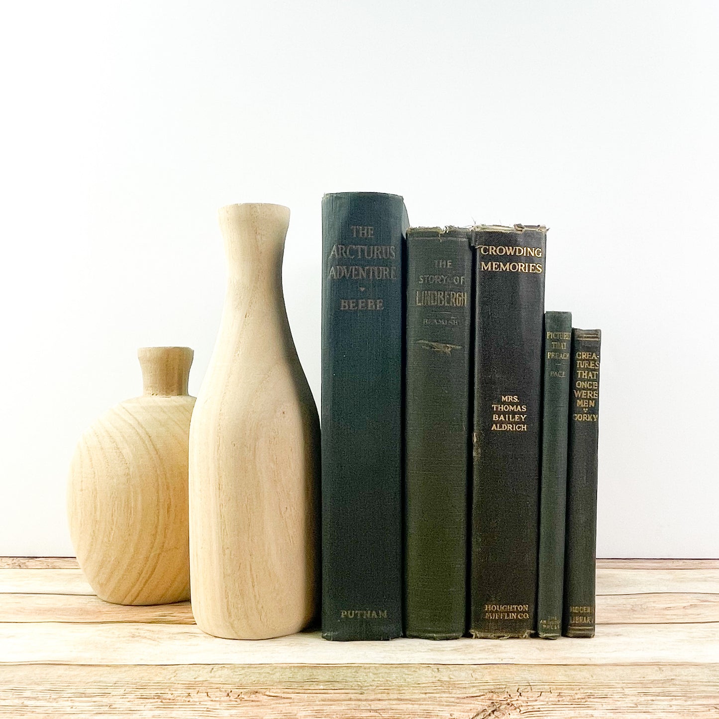Green Vintage Books for Home Decor