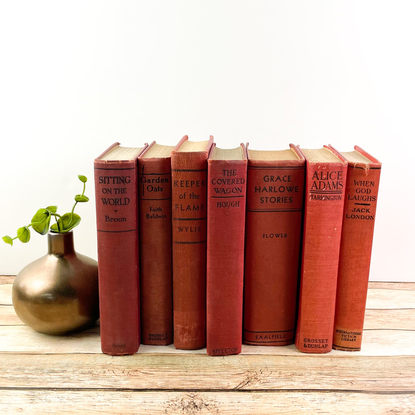 Red Vintage Decorative Books