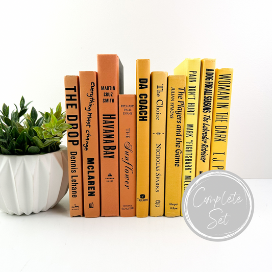 Yellow and Orange Books for Decor