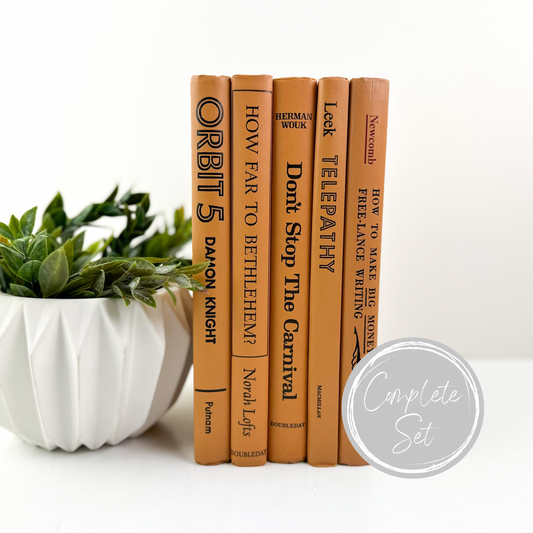 Orange Books for Home Decor