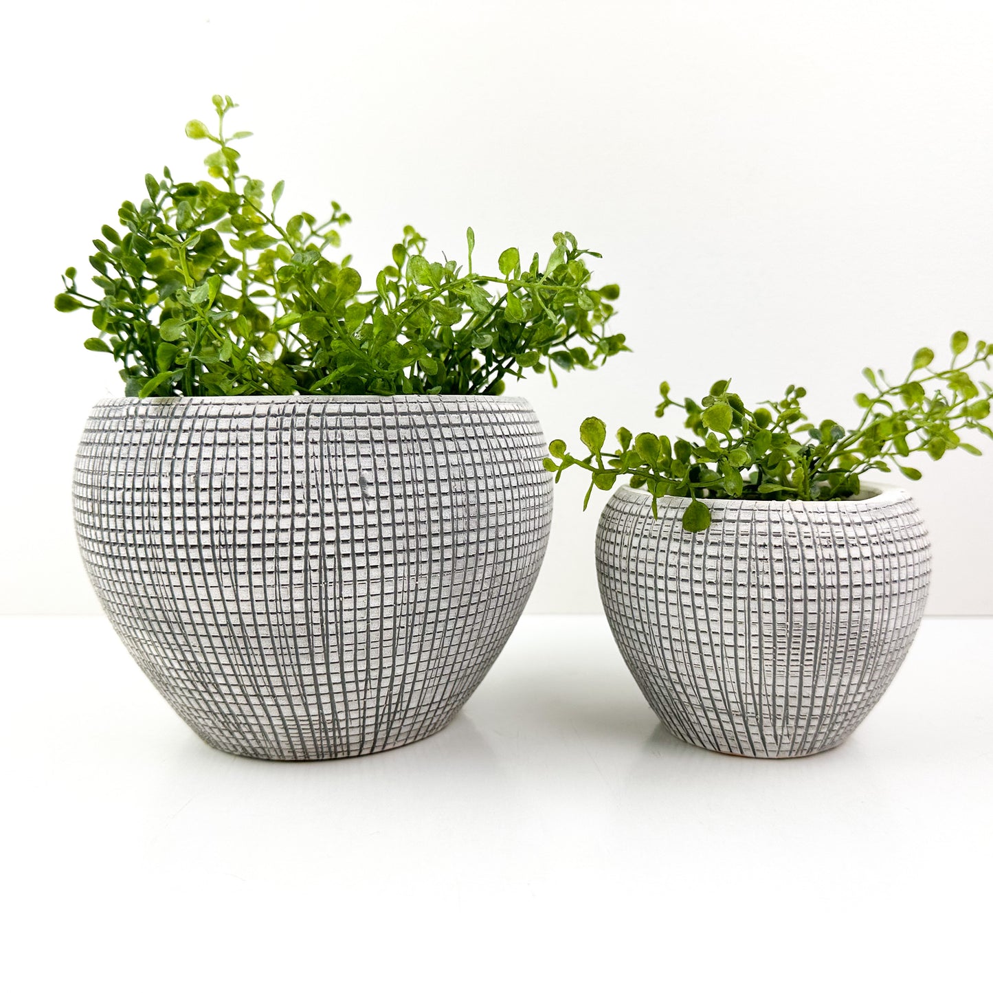 Set of Two Gray Bowls