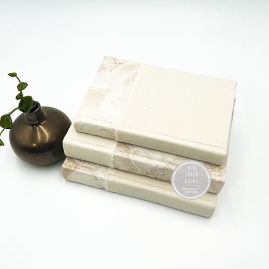 Cream Floral Books for Home Staging