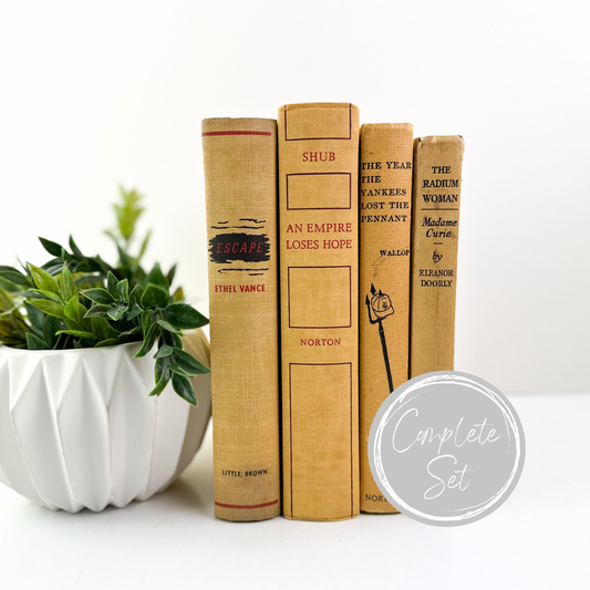 Yellow Decorative Book Set